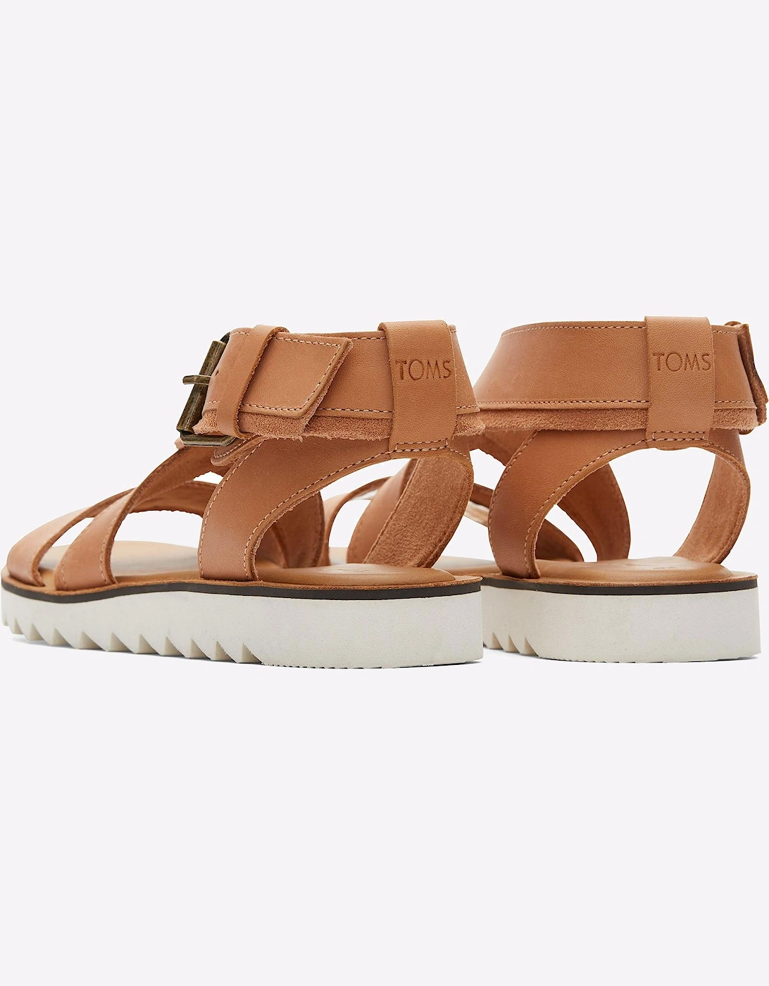 Toms Sidney Tread Leather Womens Sandals Natural