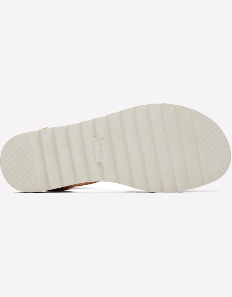 Toms Sidney Tread Leather Womens Sandals Natural