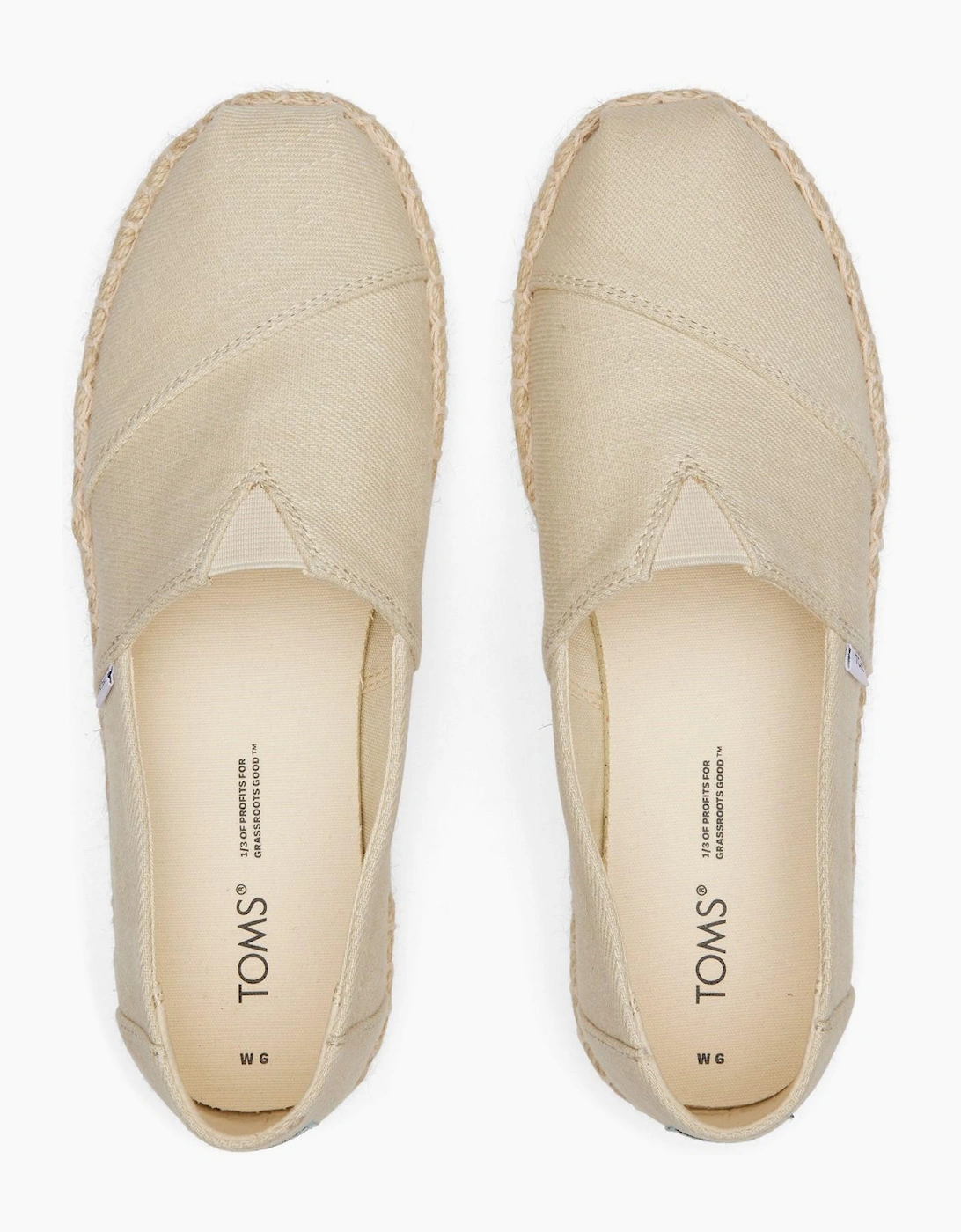 Toms Alpargata Platform Rope Shoes Womens Natural