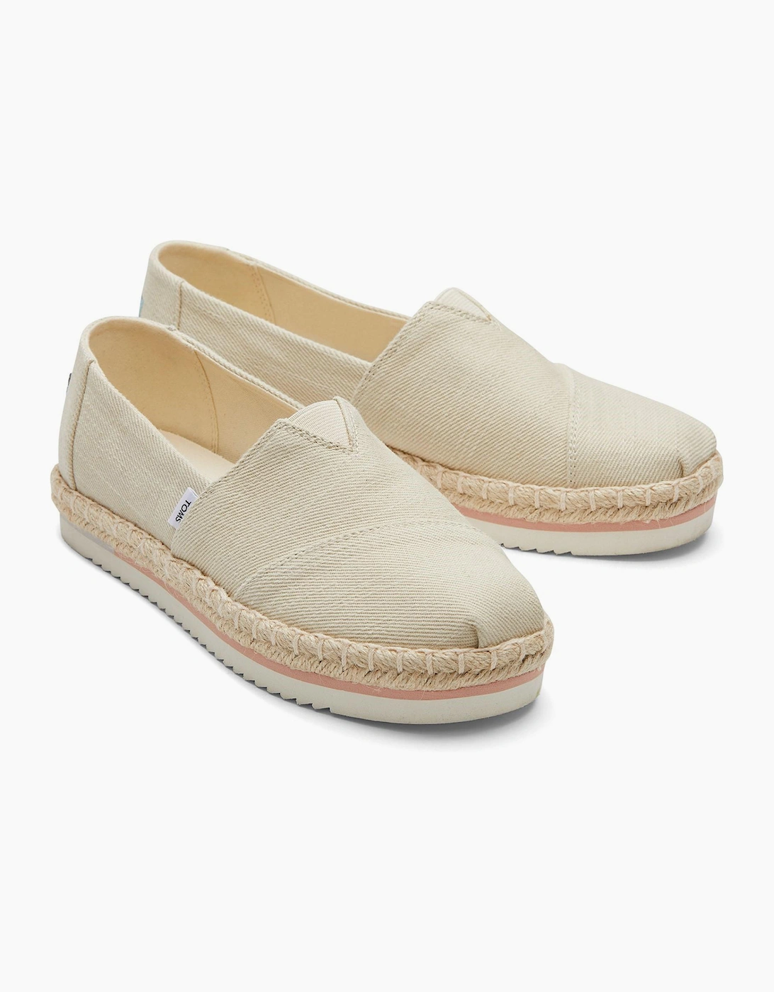 Toms Alpargata Platform Rope Shoes Womens Natural