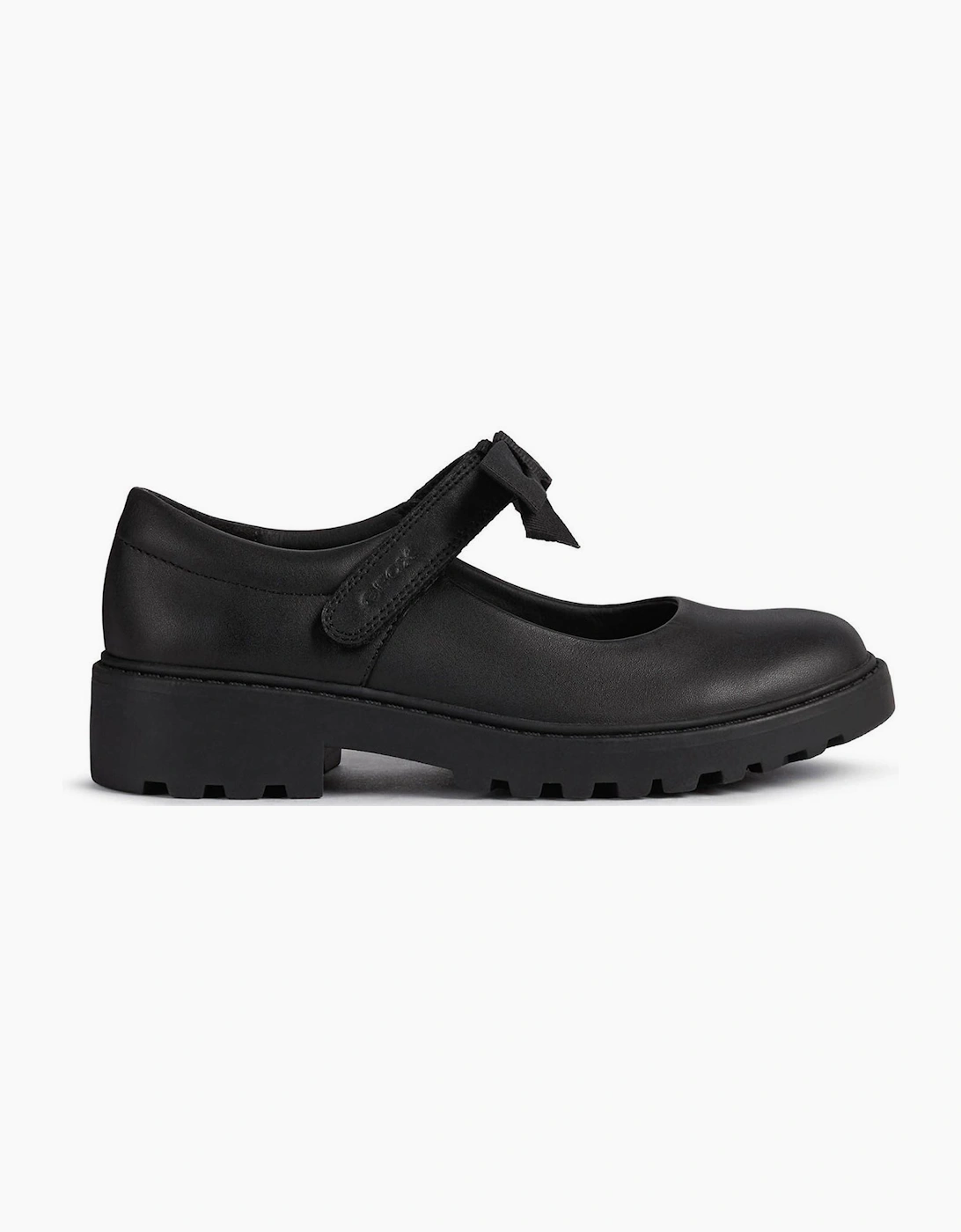 Geox Casey Ballerina Girls School Shoes Black