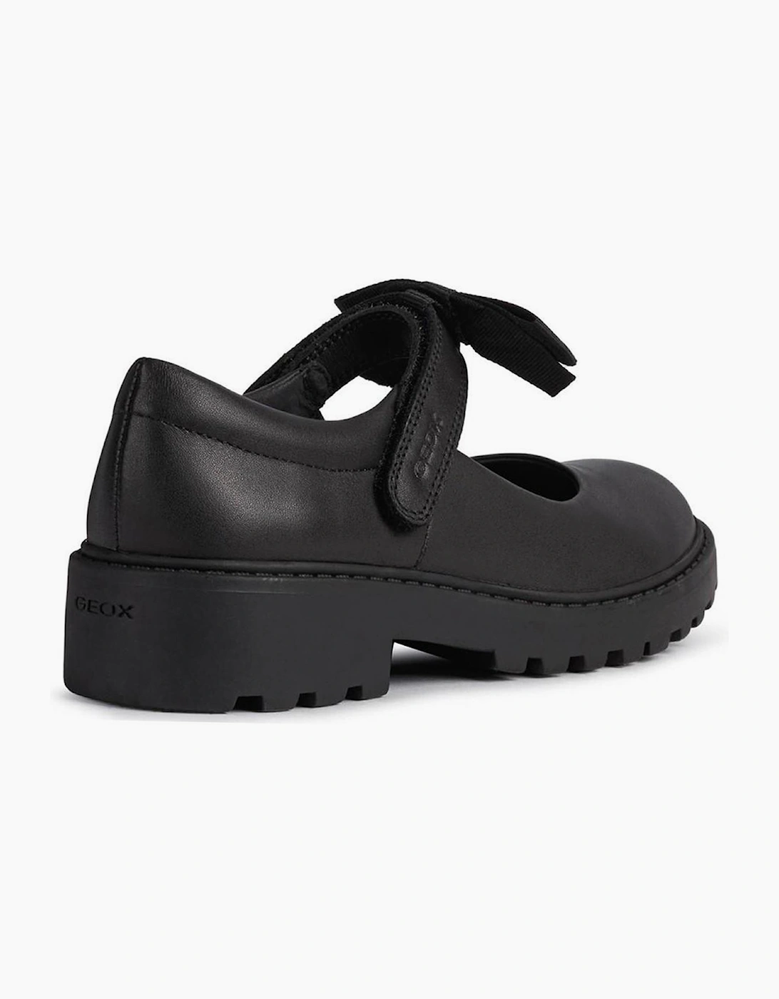 Geox Casey Ballerina Girls School Shoes Black