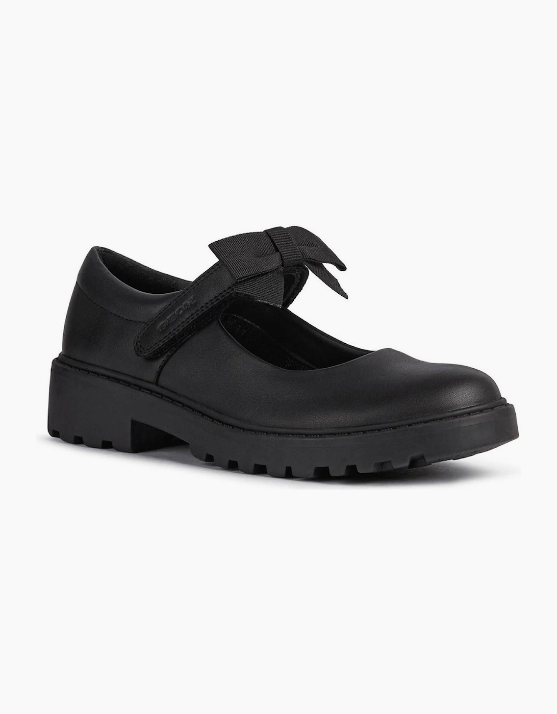 Geox Casey Ballerina Girls School Shoes Black