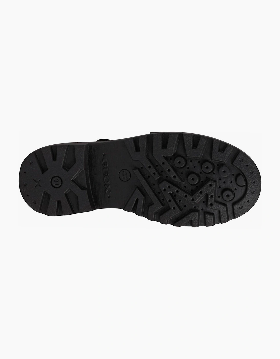 Geox Casey Ballerina Girls School Shoes Black