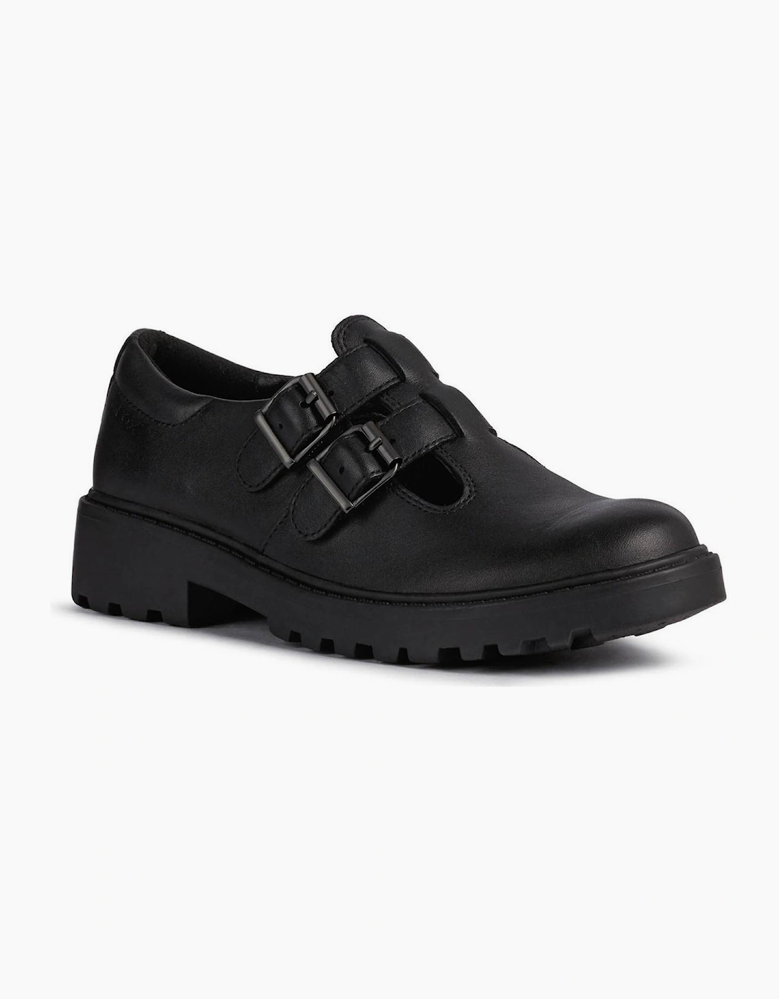 Geox Casey Girls School Shoes Black