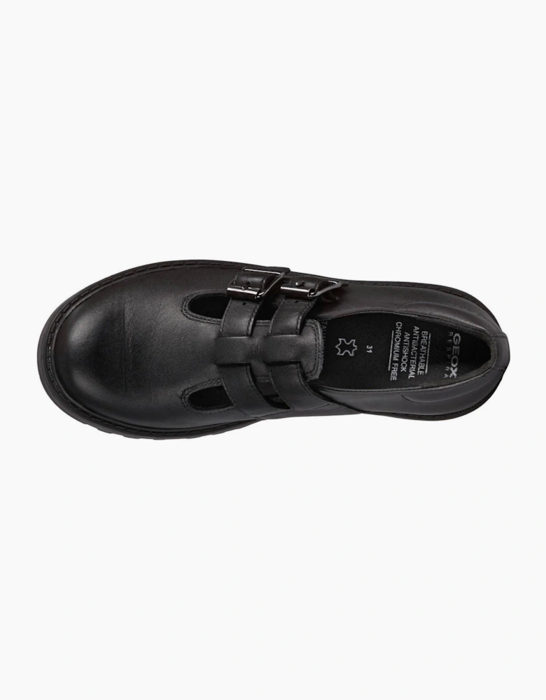 Geox Casey Girls School Shoes Black