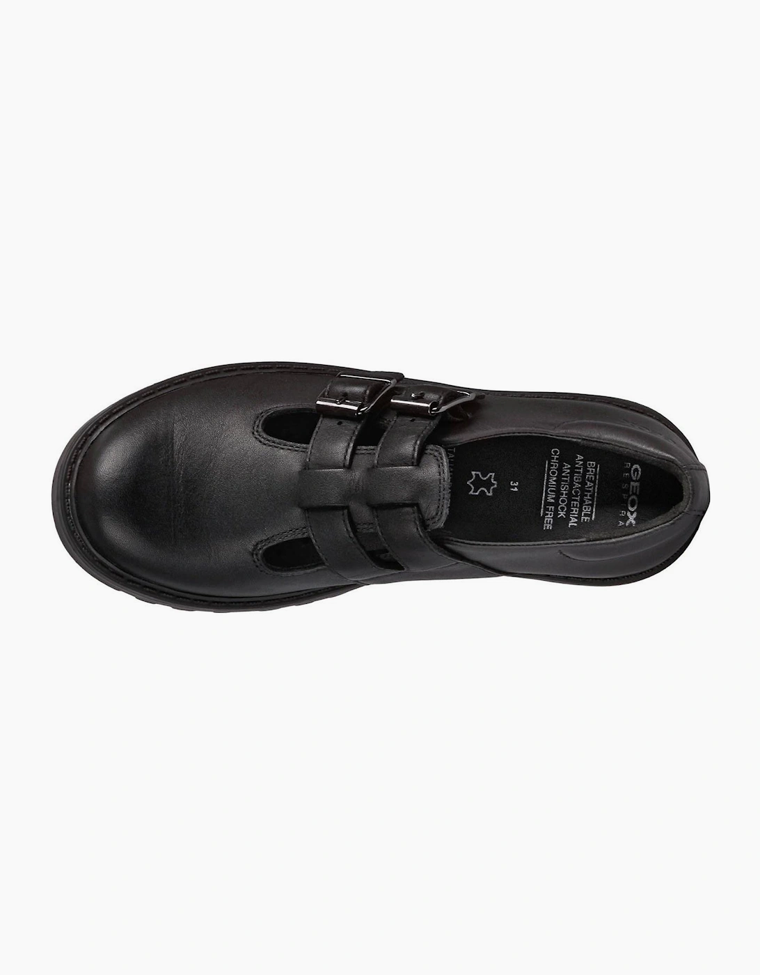 Geox Casey Girls School Shoes Black