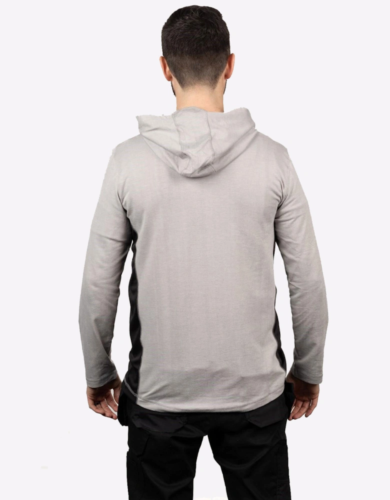 Caterpillar Coolmax Quarter Zip Hoodie Mens Heather Grey