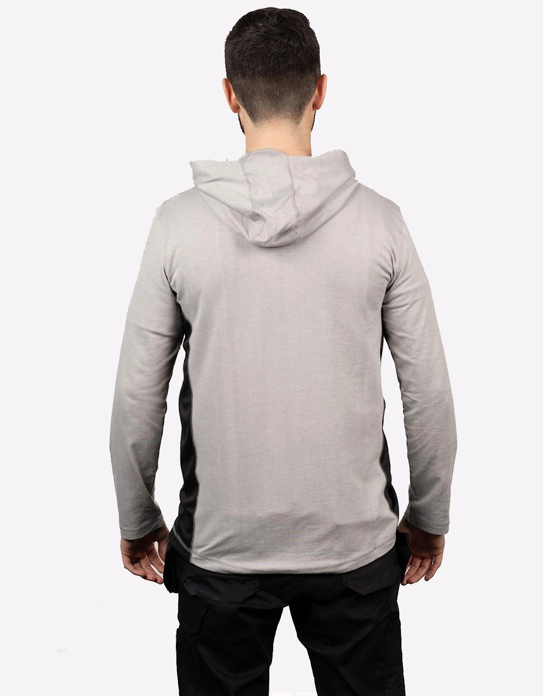 Caterpillar Coolmax Quarter Zip Hoodie Mens Heather Grey