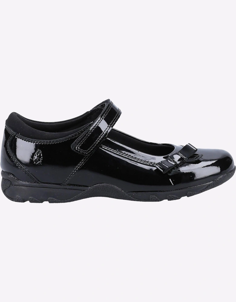 Hush Puppies Carrie Girls Junior School Shoes Black