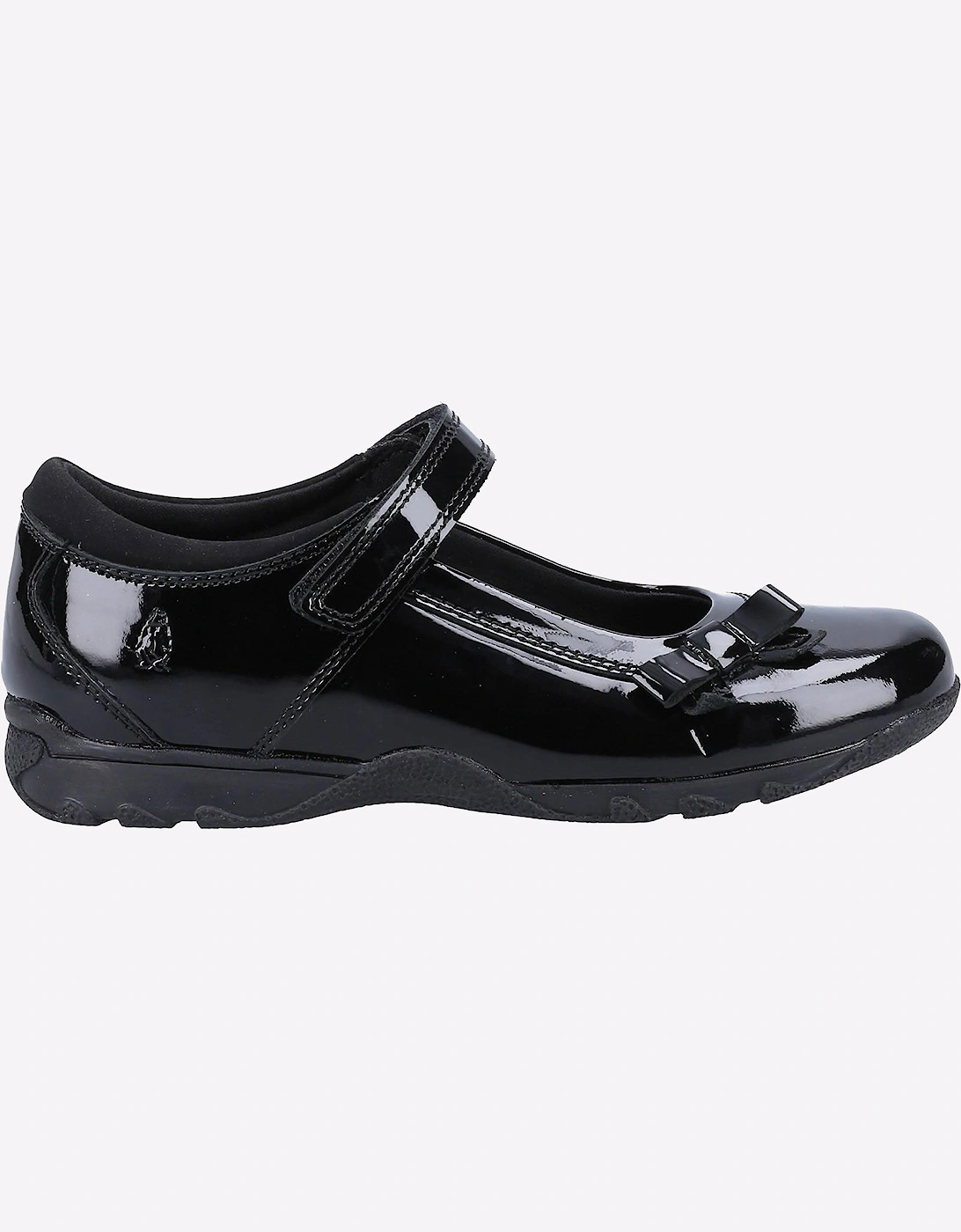 Hush Puppies Carrie Girls Junior School Shoes Black