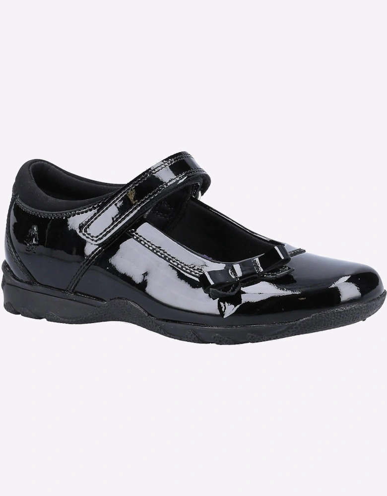 Hush Puppies Carrie Girls Junior School Shoes Black