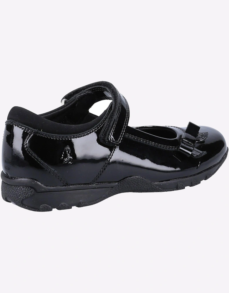 Hush Puppies Carrie Girls Junior School Shoes Black