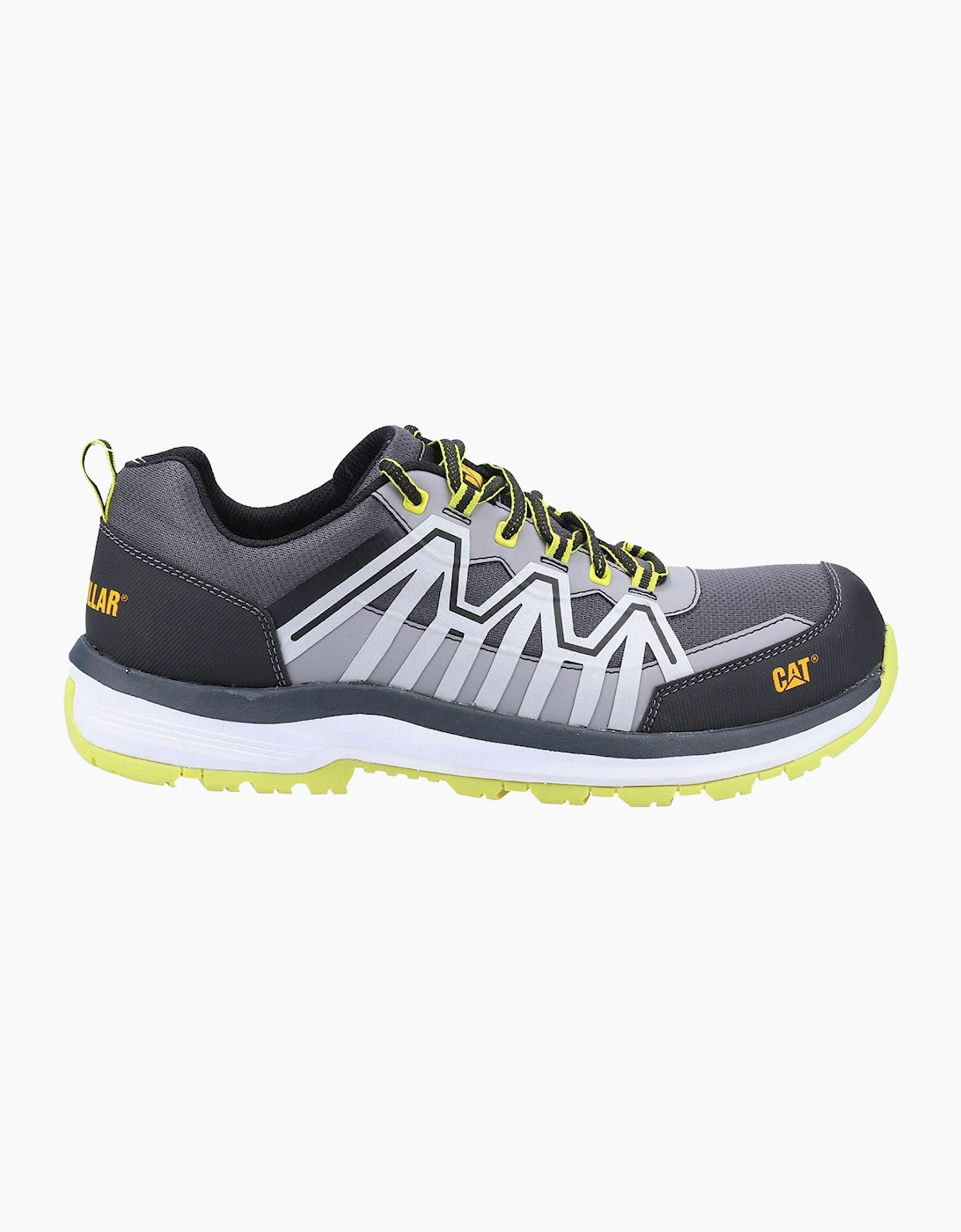 Caterpillar Safety Caterpillar Charge S3 Mens Safety Trainers Black / Grey/ Lime Green