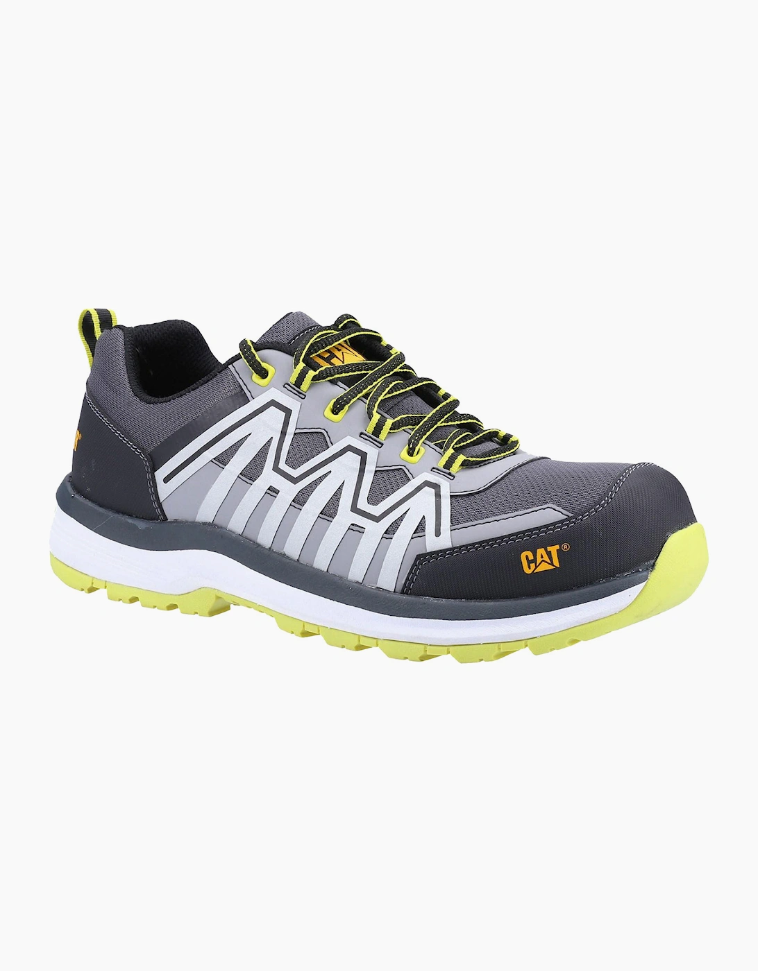 Caterpillar Safety Caterpillar Charge S3 Mens Safety Trainers Black / Grey/ Lime Green