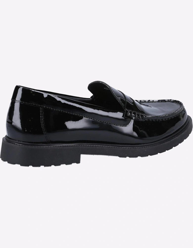 Hush Puppies Verity Womens Girls Loafer Shoes Patent Black