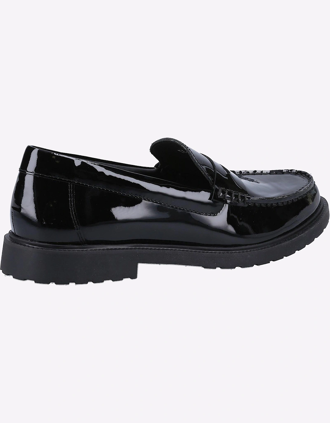 Hush Puppies Verity Womens Girls Loafer Shoes Patent Black