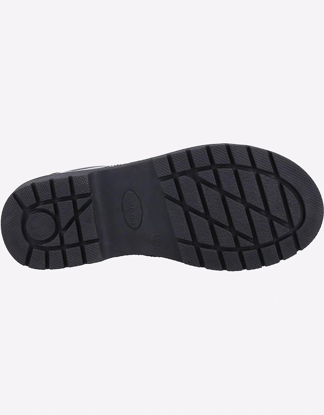 Hush Puppies Senior Sally Patent Girls Junior School Shoes Black