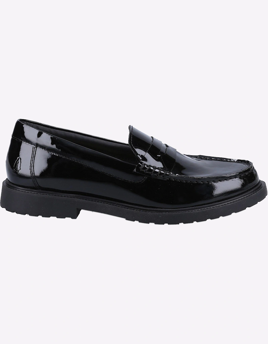 Hush Puppies Verity Womens Girls Loafer Shoes Patent Black