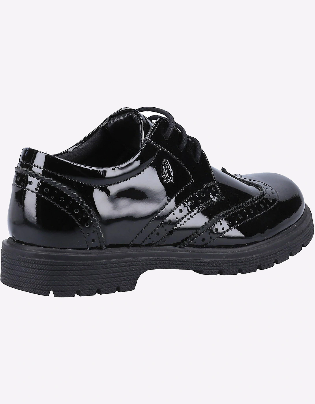 Hush Puppies Senior Sally Patent Girls Junior School Shoes Black