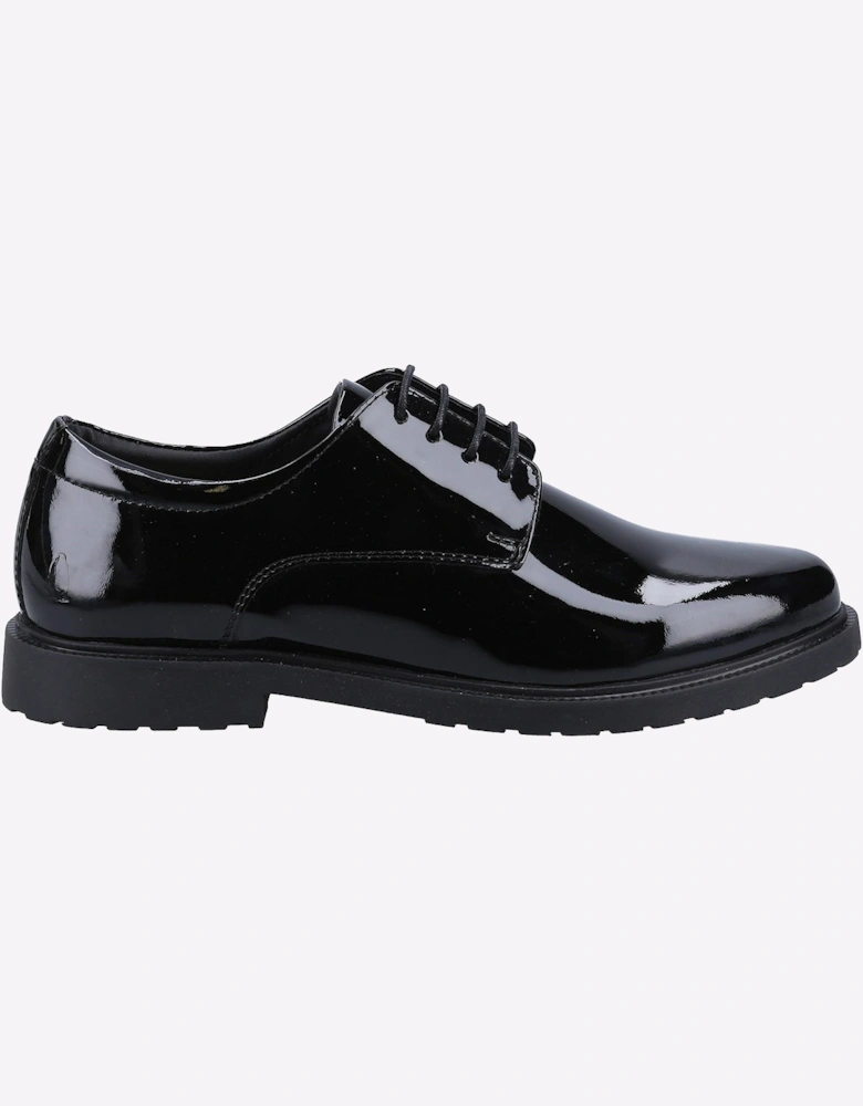 Hush Puppies Verity Womens Girls Patent School Shoes Patent Black