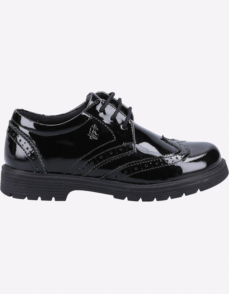 Hush Puppies Sally Patent Girls Junior Black