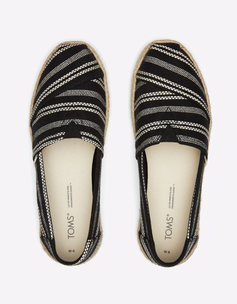 Toms Alpargata Rope Womens Black
