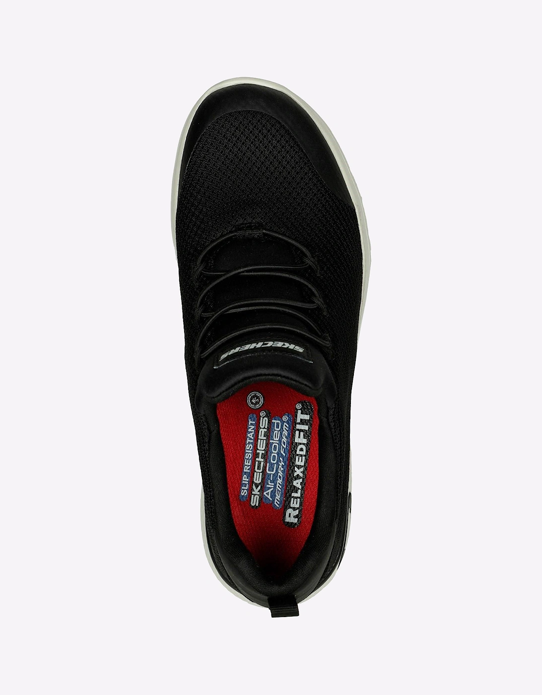 Skechers Marsing Waiola Memory Foam Trainers Womens Black/White