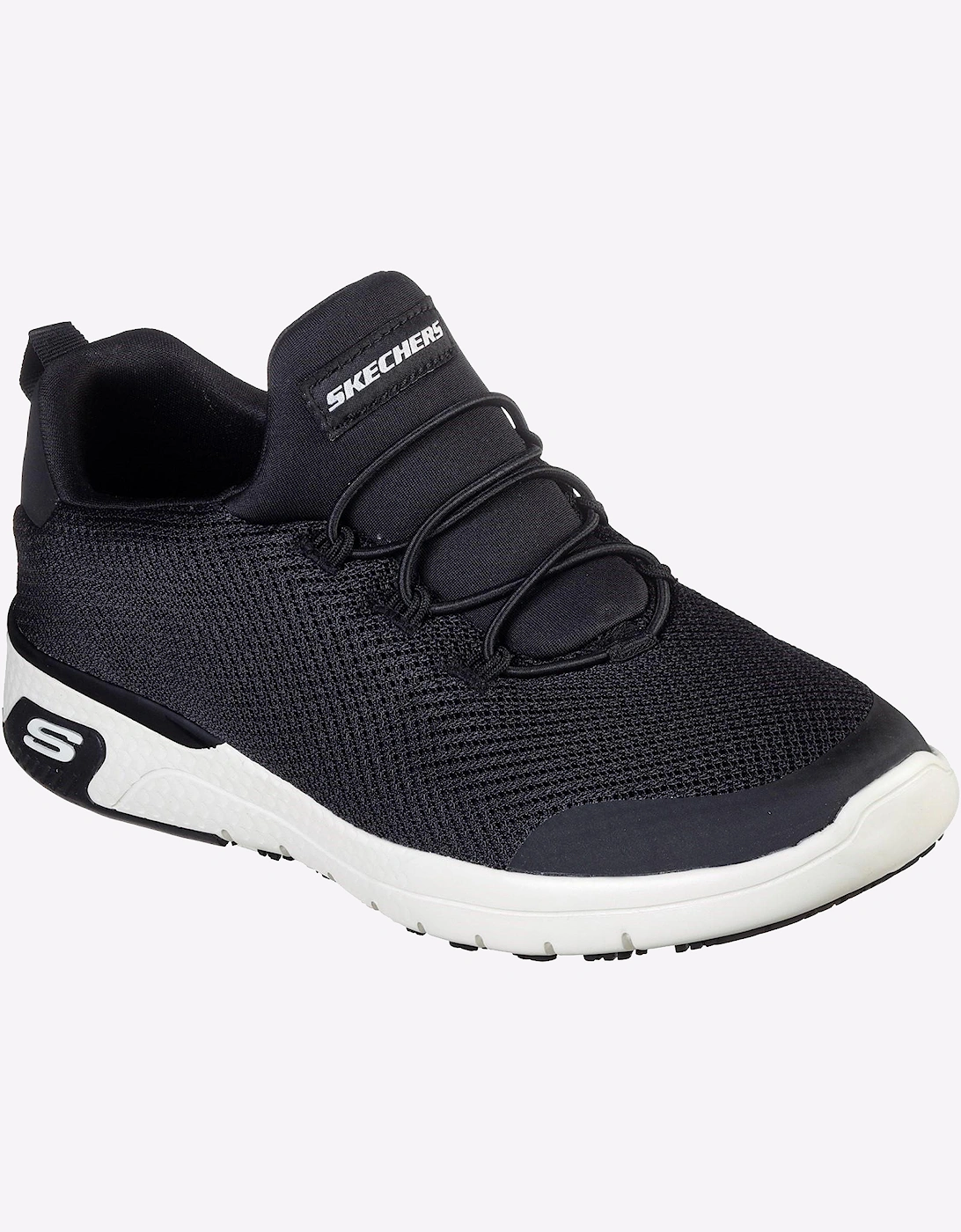 Skechers Marsing Waiola Memory Foam Trainers Womens Black/White
