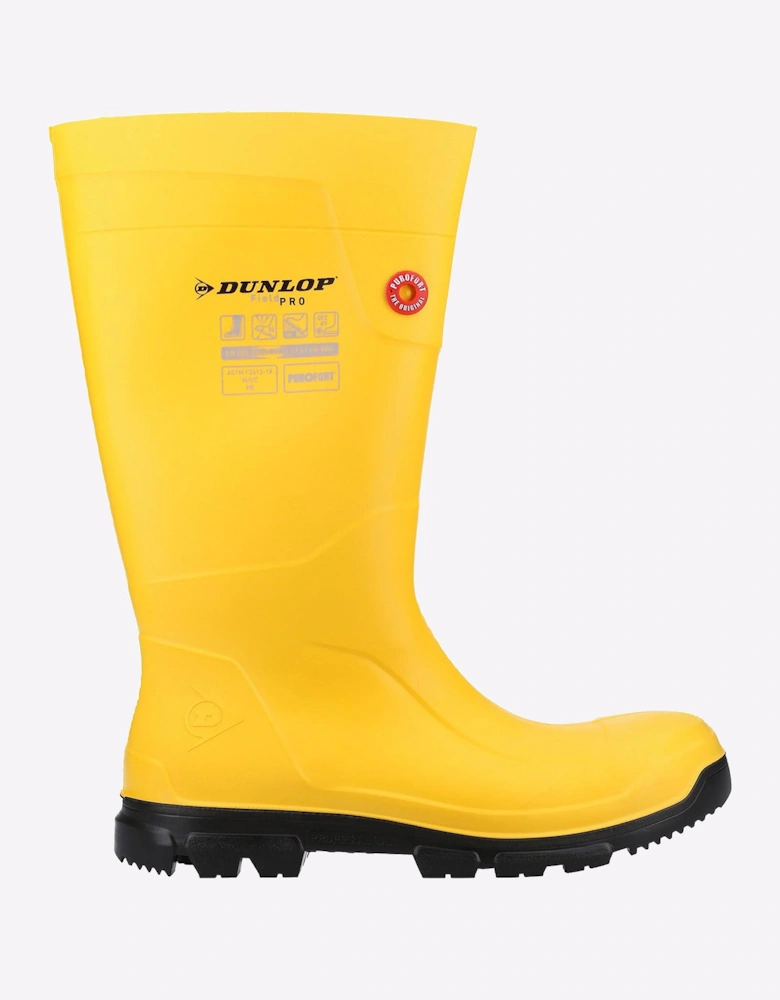 Dunlop Purofort FieldPRO Full Safety Waterproof Unisex Wellingtons Yellow/Black