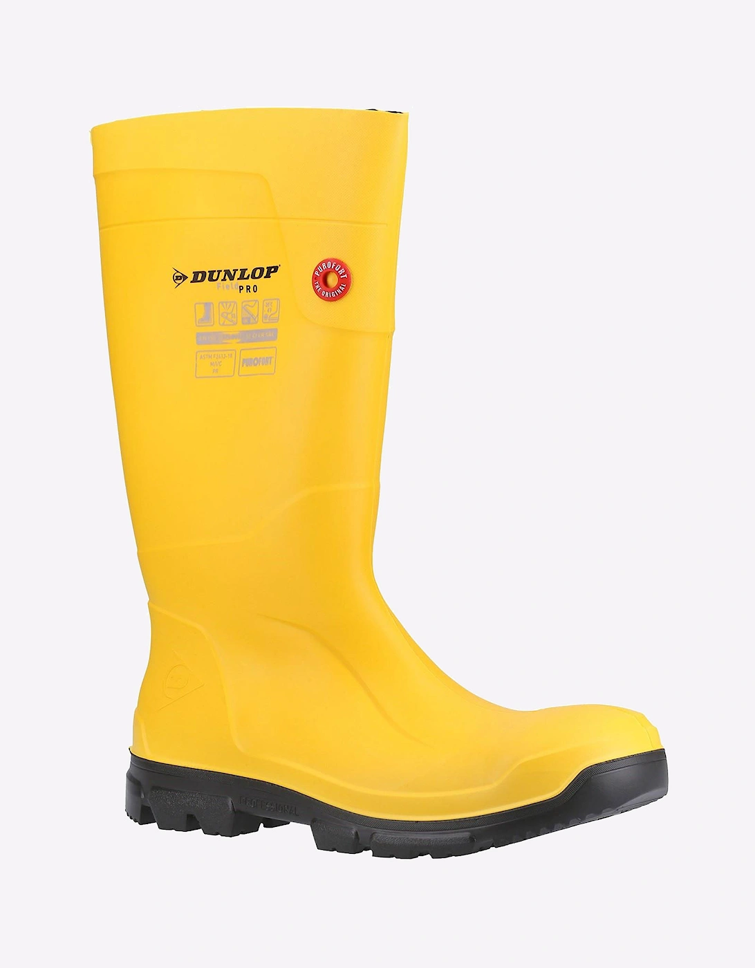 Dunlop Purofort FieldPRO Full Safety Waterproof Unisex Wellingtons Yellow/Black