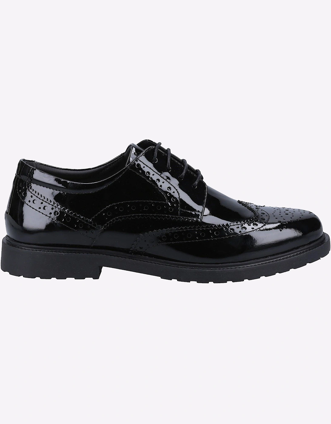 Hush Puppies Verity Womens Girls Brogues Patent Black
