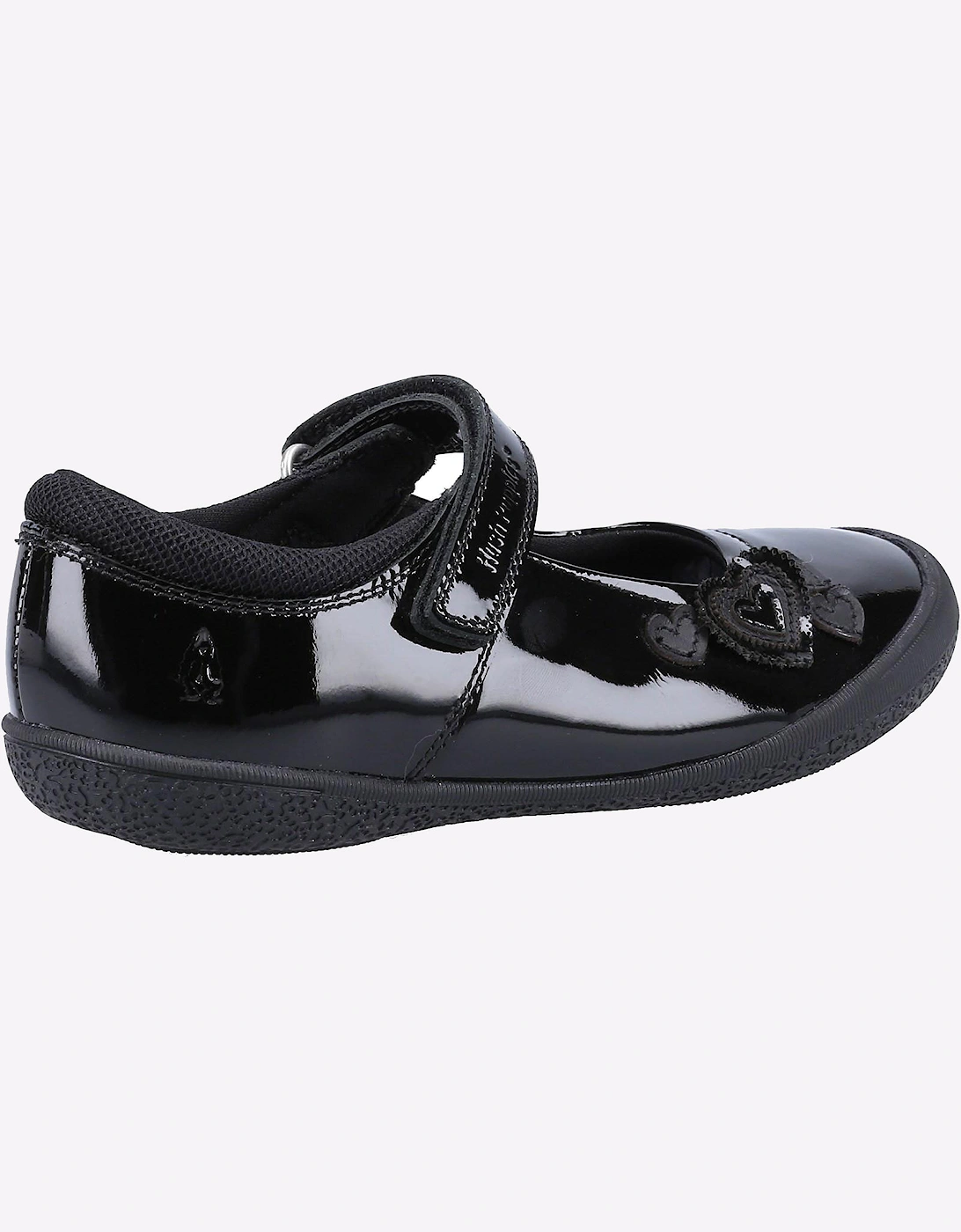 Hush Puppies Rosanna Patent School Shoes Junior Black