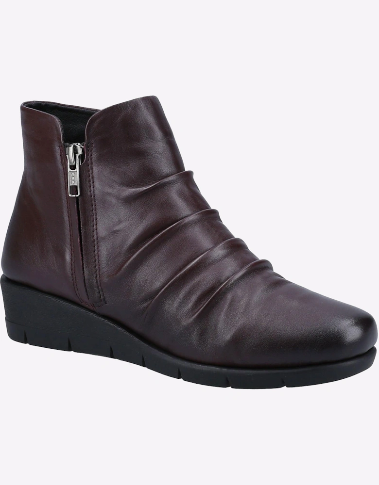 Fleet & Foster Plockton Memory Foam Boot Womens Burgundy