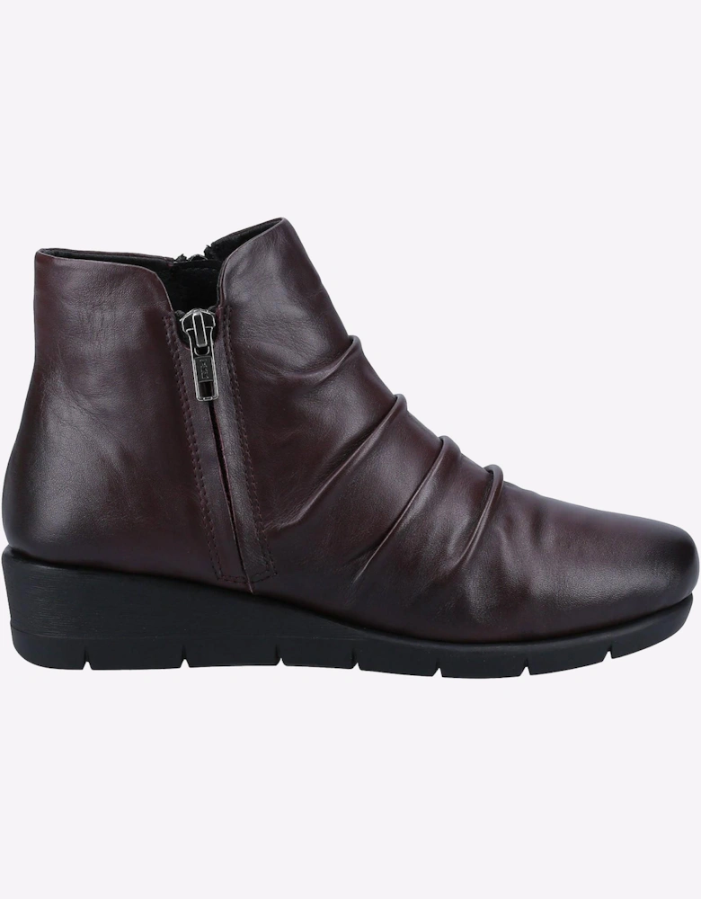 Fleet & Foster Plockton Memory Foam Boot Womens Burgundy
