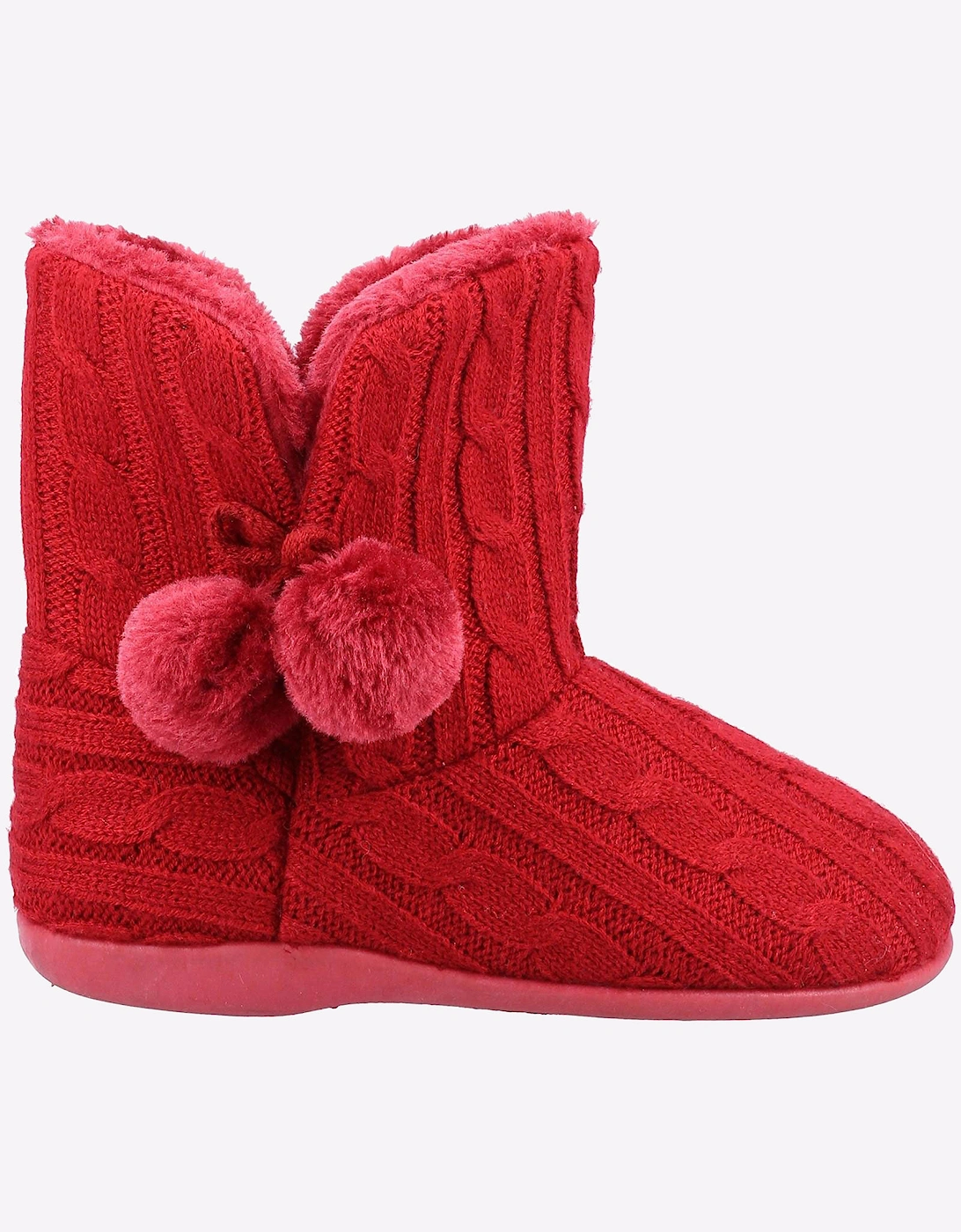 Fleet & Foster Apple Bootie Slippers Womens Red