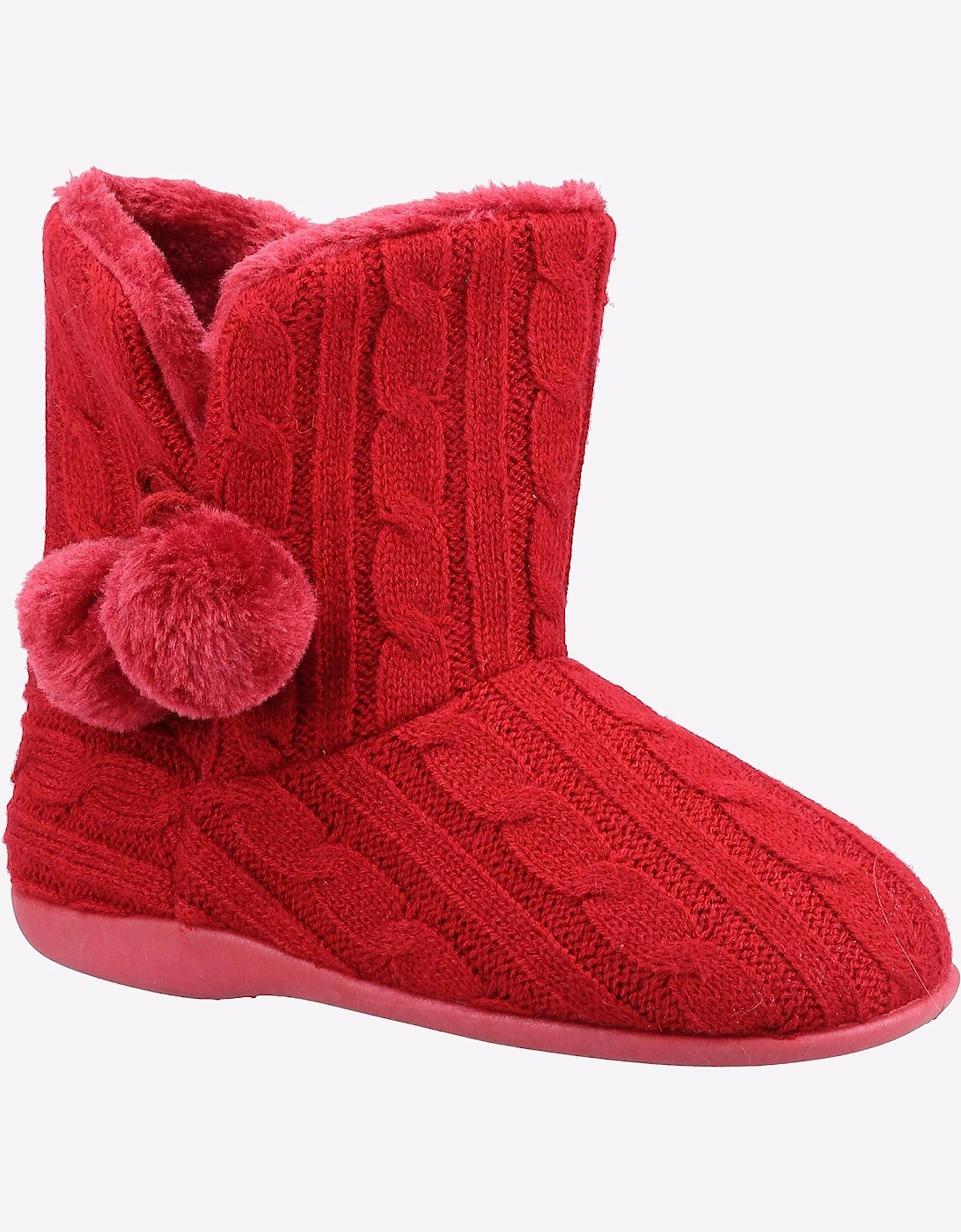 Fleet & Foster Apple Bootie Slippers Womens Red