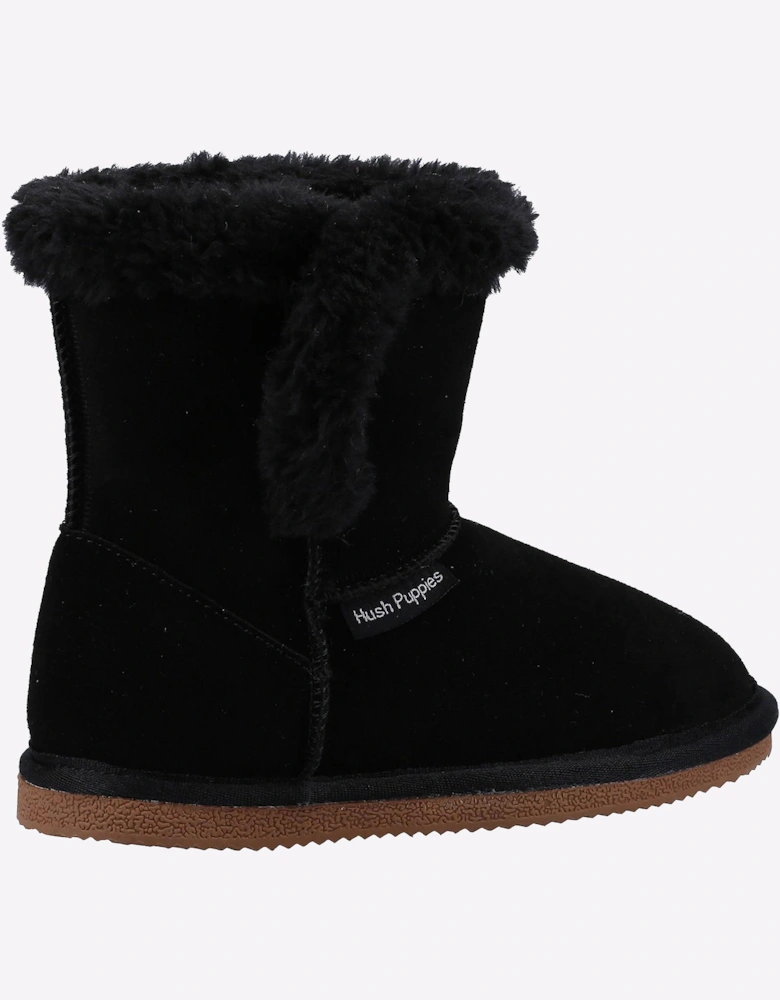 Hush Puppies Ashlynn Junior Slipper Boots Black