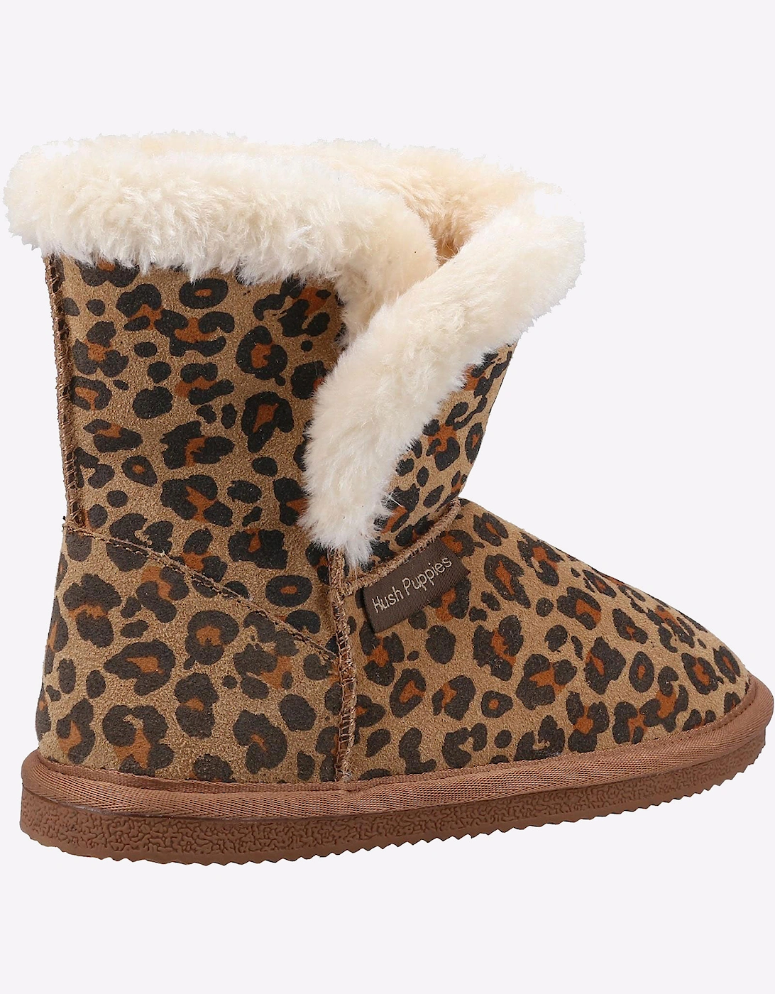 Hush Puppies Ashlynn Junior Slipper Boots Leopard