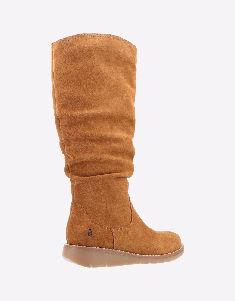 Hush Puppies Lucinda Memory Foam Womens Knee High Boots Tan