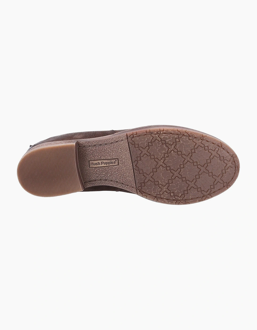Hush Puppies Edith Leather Womens Boots Brown