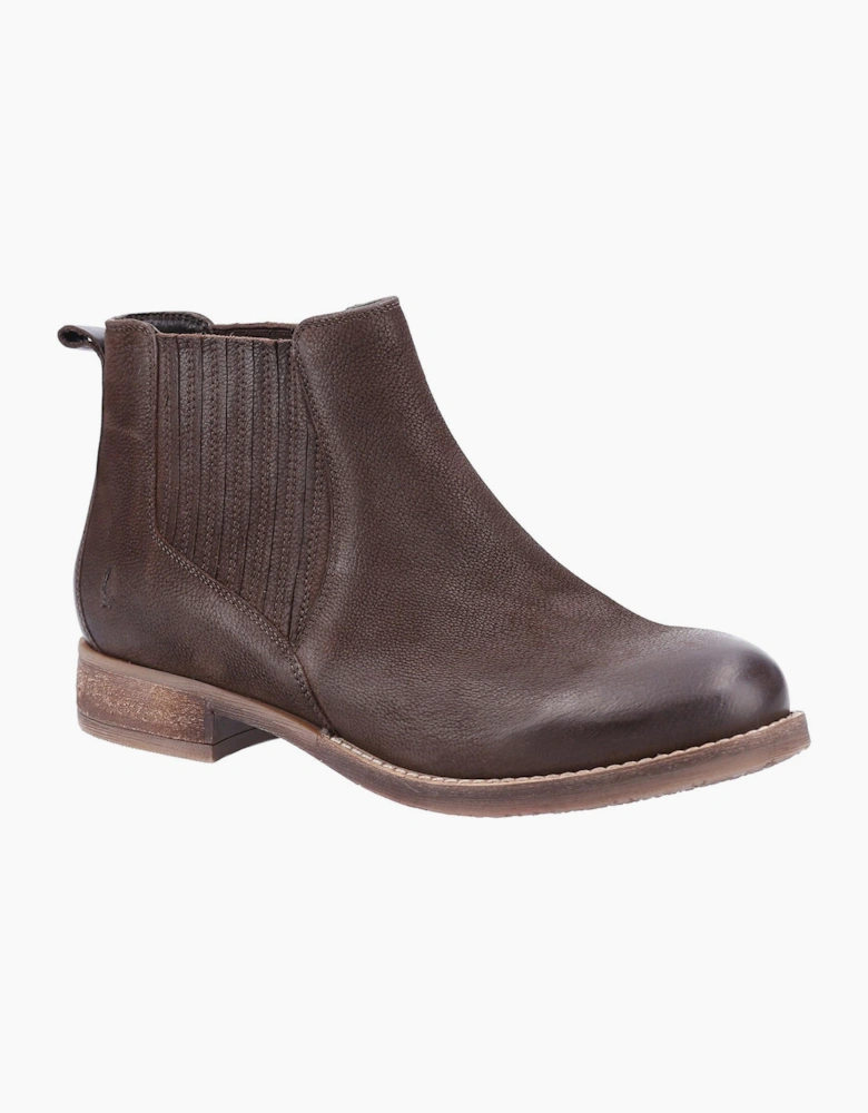 Hush Puppies Edith Leather Womens Boots Brown