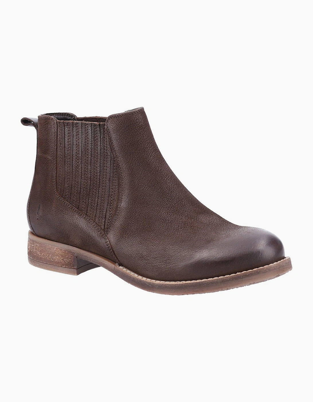 Hush Puppies Edith Leather Womens Boots Brown