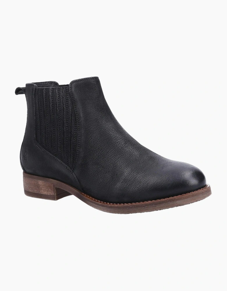 Hush Puppies Edith Leather Womens Boots Black