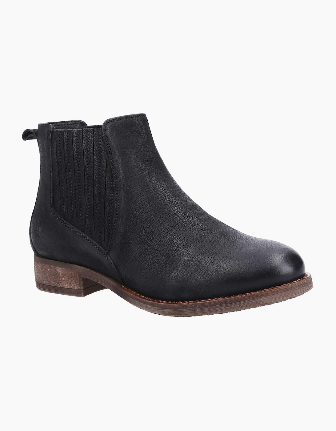 Hush Puppies Edith Leather Womens Boots Black