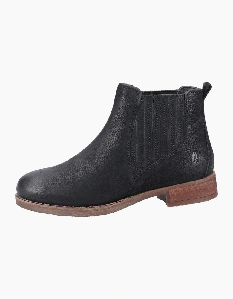 Hush Puppies Edith Leather Womens Boots Black