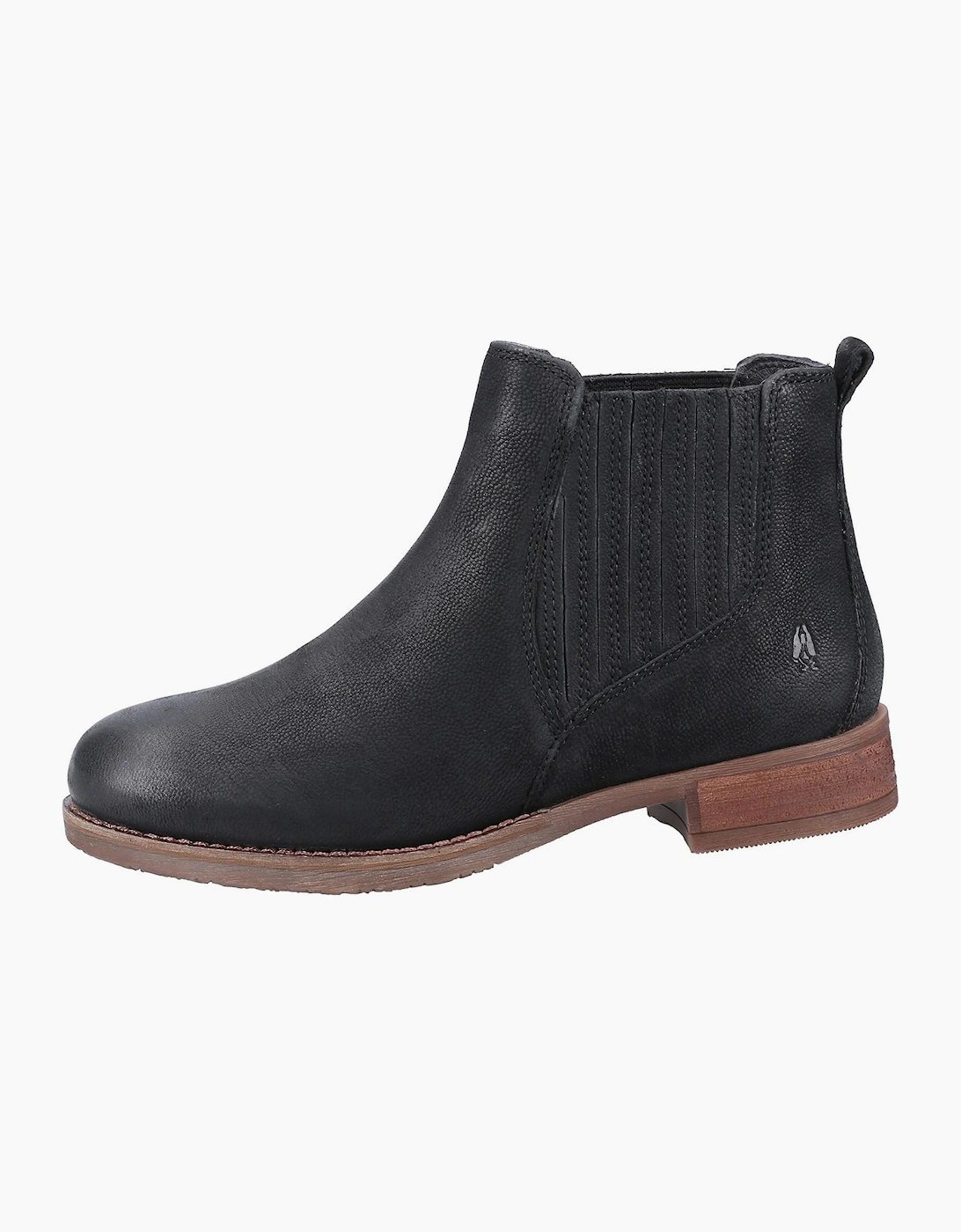 Hush Puppies Edith Leather Womens Boots Black