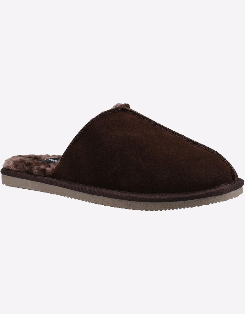 Hush Puppies Coady Memory Foam Mens Slippers Brown