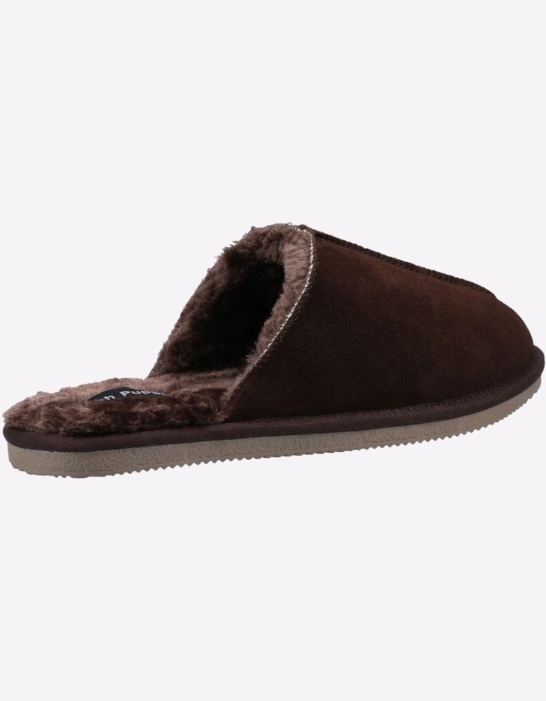Hush Puppies Coady Memory Foam Mens Slippers Brown