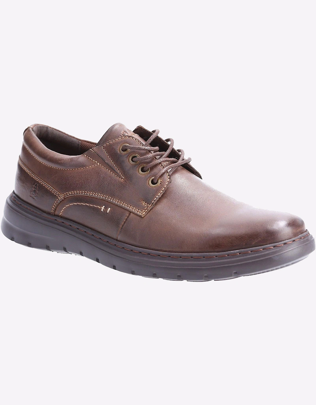 Hush Puppies Triton Leather Mens Shoes Brown